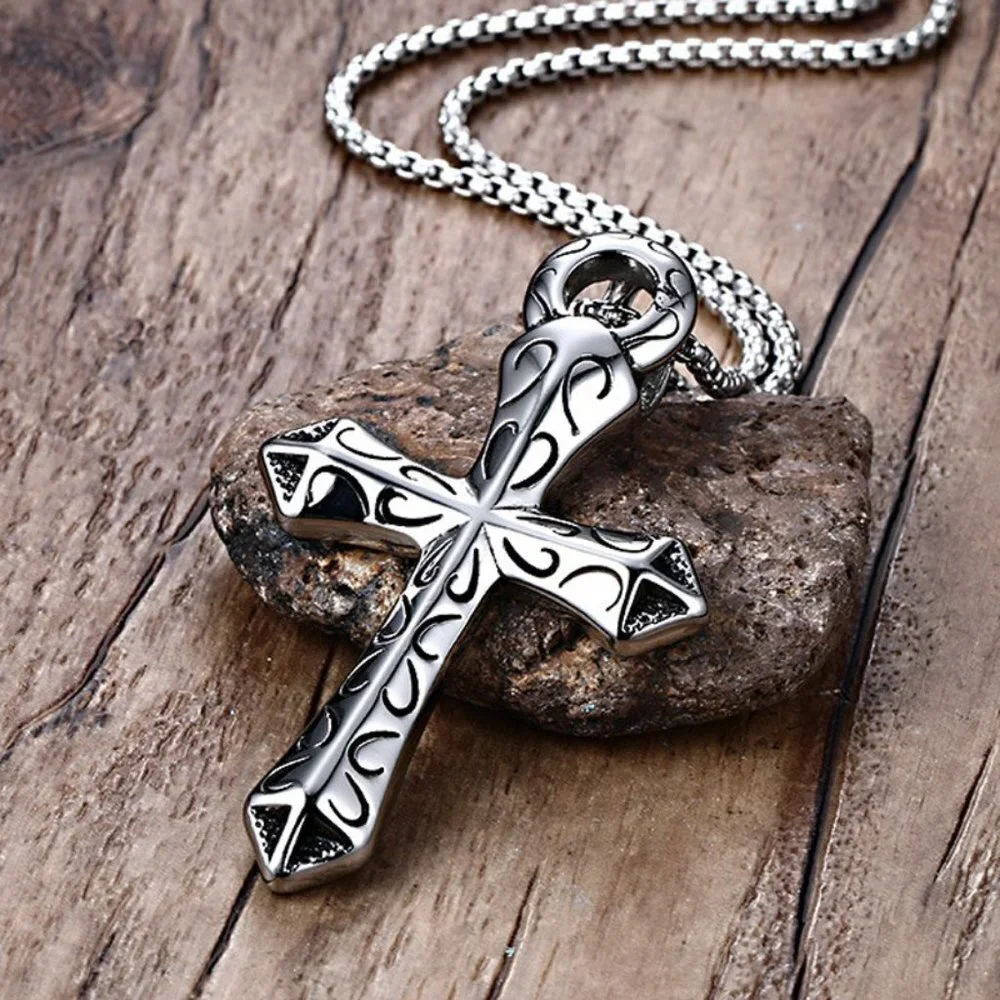 ❤️Surgical Foundry cross Pendant necklace for women/men, N90201P171